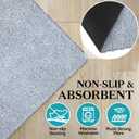 Premium Microfiber Indoor Door Mat 36"x60" Washable Entry Mat, Non-Slip, Waterproof Backing, Super Absorbent, Low Profile Entryway Doormat for Indoor Entrance