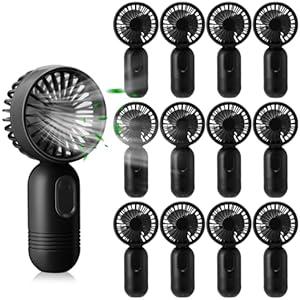 12 Pack Mini Portable Handheld Fan Bulk for Travel 3 Speeds, Rechargeable USB Battery Operated, Small Personal Eyelash Fans for Women Men Indoor Outdoor(Multicolor,Classic Style) 12 Pack Mini Portable Handheld Fan Bulk for Travel 3 Speeds, Rechargeable USB Battery Operated, Small Personal Eyelash Fans for Women Men Indoor Outdoor(Multicolor,Classic Style)