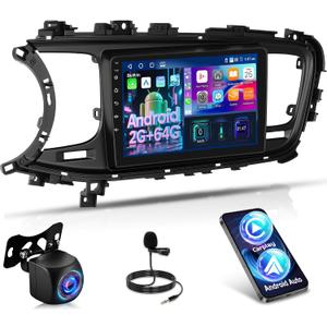 [2+64G] Android 15 Radio for Kia Optima K5 2013 2014 2015: NHOPEEW 9 inch Touchscreen Car Radio - Wireless Carplay and Android Auto, GPS, DSP/EQ, 5G/WiFi, Split Screen, SWC + AHD Rearview Camera