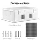 Namunanee Outdoor Electrical Junction Box, ABS Water Resistant Enclosure with Internal Mounting Panel & Hinged Cover (18.1" H* 12.6" L* 6.3" W)