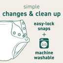 Eco Snap Diaper with Gussets (18-24 Month, Aqua)