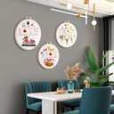 Afcancihe 4 Embroidery Kits, Cross Stitch Starter Kit for Beginners, Adult Needle Felting Tool, Comes with Printed Fabric, Embroidery Needle, Instructional Video, Craft Gift (Bringing Spring)