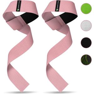 Gradient Fitness Lifting Straps | Wrist Straps for Weightlifting, Deadlift Straps, Lifting Straps for Weightlifting, Straps for Weight Lifting, Weight Lifting Straps for Men/Women, Gym Lifting Grips (Pink)