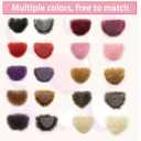 Fake Private Hair, Invisible Realistic Bikini Body Hair, Handmade full Lace Fake chest hair mustache for Men and Women (Purple)