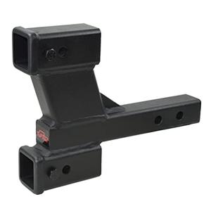 TOPTOW 64089 Trailer Dual Hitch Extender Adapter with 2-inch & 6-inch Riser/Drop, 2" Receiver, 2-inch Solid Shank, 10000lbs Capacity…