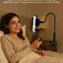 Kindle Holder with Remote Page Turner, Kindle Stand for Bed Reading, No Text Blocked 6mm Clip, No Margin Adjustments, Whisper-Quiet Page Turns, Fits 4.7-10" Devices (Paperwhite/Oasis, iPad/iPhone)