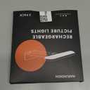 2 Pack Picture Lights for Wall, Rechargeable LED Picture Light Battery Operated with Remote, Dimmable Poster Light for Paintings, Portraits, Art Frames, Display Lighting for Wall Decor,Black