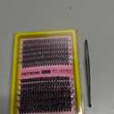 DIY Lash Extension Kit Volume Lash Clusters 40D+50D Individual Lashes Lash Clusters Kit Thick Eyelash Extension Kit Thin Band Lashes Cluster Lash Bond and Seal Tweezers(40D+50D 10-18MM Kit)