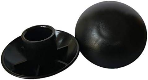 Boat Cover Support Mushroom Cap 70mm/2.75 Inches, Anti-Burst Front or End Cap for Camping and Backpack Tent, Puncture Proof for Tarp (2 Packs, Black)