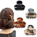 4PCS Small Claw Clips for Women,Medium Claw Clips for Girls, Cute 1.8Inch Tortoiseshell Clip for Half-Hairstyle for Thick/Thin Hair