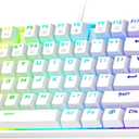 Redragon K552 Mechanical Gaming Keyboard, 87-Key Compact, LED Gaming Keyboard with Red Switches, Anti-Ghosting, Metal Frame for PC Gaming & Typing, Beginner-Friendly (White)