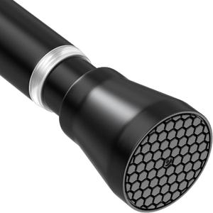 Black Tension Curtain Rod 30 to 64 Inch,Adjustable Curtain Rod,Shower Tension Curtain Rod No Drilling,7/8" Spring Curtain Rods for Windows Closet Doorway Door (Black 1 Pack)