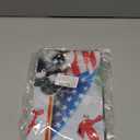 IVN 4th of July Garden Flag 12x18 Inch Double Sided Winter Schnauzer Dog with American Flag Scarf and Let It Snow Text Outdoor Yard Flag for Outside Home Front Door Lawn Porch Patio Welcome Decor