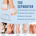 Zivyes 4 Pairs Silicone Toe Separators for Women and Men Toes Spreaders Correct Spacers for Big Toe Bunion Corrector Cushion (4 pairs transparent)