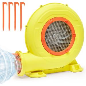 Bounce House Blower, 1200W 1.61HP Powerful Air Blower with Great Heat Dissipation, Strong Wind Inflatable Blower for Bouncy Castle, Jumper, Water Slide, Bounce House, Leaf Blower Corded