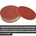 50 Pack 9-Inch 10 Hole 240 Grit Hook-and-Loop Drywall Sandpaper - Aluminum Oxide Sanding Disc for 9" Drywall Sander Wood Furniture Finishing