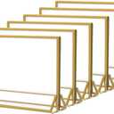 NIUBEE 5x7 Acrylic Sign Holder, Picture Frame, Wedding Table Numbers, 6pack