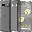 ITSKINS Spectrum R // Clear Compatible with Google Pixel 7a, Protective Phone Case, Anti-Yellowing, Shockproof Cover, and Military Grade Phone Case - Smoke
