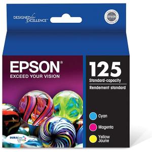 Epson 125 Genuine Ink Standard Capacity 3 Color Combo Pack T125520 | Works With Stylus NX-125 NX-127 NX-130 NX-230 NX-420 NX-530 NX-625 WorkWorks Withce WF-320 WF-323 WF-325 WF-520 Printers
