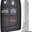 Vurkcy Key Fob Replacement for 2011-2018 Dodge Charger & Chrysler 300/ 15-18 Challenger/ 14-16 Dart Car Keyless Entry Remote Control, M3N-40821302 M3N40821302, 5 Btn