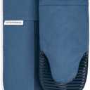 KitchenAid Beacon Two-Tone Non-Slip Oven Mitt Set, Navy/Ink, 5.75"x13", 2 Piece