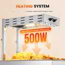 Dyna-Living French Fry Warmer - 3 Level Adjustable Height French Fry Warmer Commercial 10L Countertop French Fries Heat Lamp Commercial Food Heating Lamp for Food Truck Chips Buffet Restaurants 500W