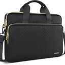 DOMISO 17 inch Laptop Sleeve Protective Case Cover Compatible with 17-17.3 inch HP Dell ASUS Lenovo Chromebook,Waterproof Computer Cases Bag with Shoulder Strap,Black
