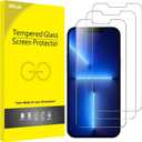 JETech Screen Protector for iPhone 17e (2026) / iPhone 16e / iPhone 13/13 Pro, Tempered Glass Film, 6.1-Inch Display, 3-Pack