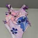 Disney Lilo & Stitch Angel Girls Swimsuit UPF 50+ One Piece Bathing Suit for Big Kids, 10