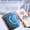 Slim Wallet for Men, Christmas Stocking Stuffers Gifts for Men Him, White Elephant Gifts for Adults Husband Boyfriend, RFID Blocking Minimalist Wallet for Men with Money Clip, Credit Card Holder (Classic Black & Orange)