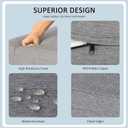 4 x 24x24 Inch Outdoor Deep Seat Cushions Set of 2,Thick High-Density Foam, Piped Edges & YKK Hidden Zipper, Water-Resistant UV-Resistant Polyester for Patio Furniture, Gray