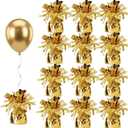 balloon weights are perfect for parties, birthdays, weddings. Each pack includes 12PCS durable weights that easily decorate balloons and elevate any celebration.(Gold100g)