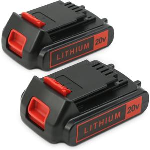 4.0Ah Lithium Replacement Battery Compatible with Black and Decker 20V Max LBXR20 LB20 LBX20 LBX4020, Extended Runtime for Cordless Power Tools - 2 Packs
