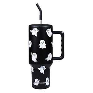 Banana Tumbler, 40 oz Cup Holder Friendly Insulated Mug with Handle and Straw Stainless Steel Water Bottle