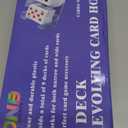 DNB Revolving Playing Card Tray - 9 Deck Plastic Rotating Canasta Card Holder