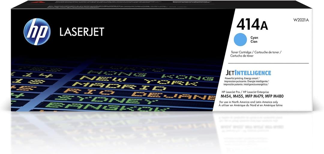 HP 414A Cyan Toner Cartridge | Works with Color LaserJet Enterprise M455dn, MFP M480f,Pro M454, MFP M479 Series | W2021A