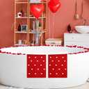 3 Pcs Valentine's Day Hand Towels Bath Towels Red Heart Embroidered Cotton Dish Towel for Holiday Bathroom Kitchen Hand Drying Cleaning, 29.5 x 13.7 Inch