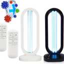 Uv Bed Bugs, Uv Lamp for Bedbugs, with 3- Speed Timing and Remote Control for Home School (Black+White)