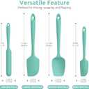 U-Taste Silicone Spatula Set with 600 Degrees Fahrenheit Heat Resistant (Teal/Aqua Sky)