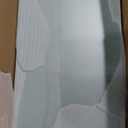 Smart Standard 36 x 96 inch Glass Barn Door with 6.6FT Brushed Nickel Sliding Hardware Kit & Handle, Pre-Drilled Ready to Assemble, Waterproof PVC Coating, White, 5-Panel Glass