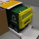 JOYIN Large Friction Powered Garbage Truck Toy Set, Includes Dumpster, Trash Bins, and Learning Cards for Kids, Boy Toys Birthday Gift for Boys Girls Kids Toddler Gift for Christmas (Green)