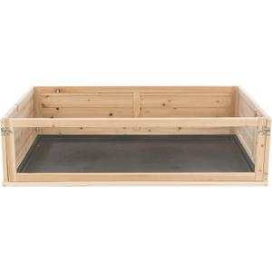 TRIXIE Small Animal Indoor Wooden Run with a View, Playpen for Turtles, Guinea Pigs, Hamsters