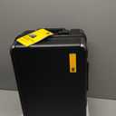 LEVEL8 Zipperless Carry On Suitcase Airline Approved with Aluminum Frame, Hard Shell Luggage with Spinner Wheels, Metal Travel Luggage with Double Tsa Locks, 20 Inch, Black