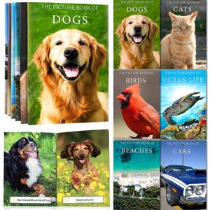 6 Pack Picture Book Set for Seniors with Dementia, Activities for Elderly Seniors, Provide Products for Alzheimer's Patients and Adults, Brain Exercise, Increased Communication