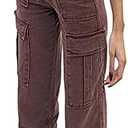 Women's Y2K Fashion Wide Leg High Waist Loose Fit Cargo Jeans Denim Pants Boyfriend Jeans for Teen Girls with Pockets Size S (Brown)