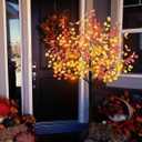 Lighted Eucalyptus Tree, 4FT Fall Tree With 48 Lights, Artificial Autumn Light Up Decorations for Home Indoor Outdoor Decor