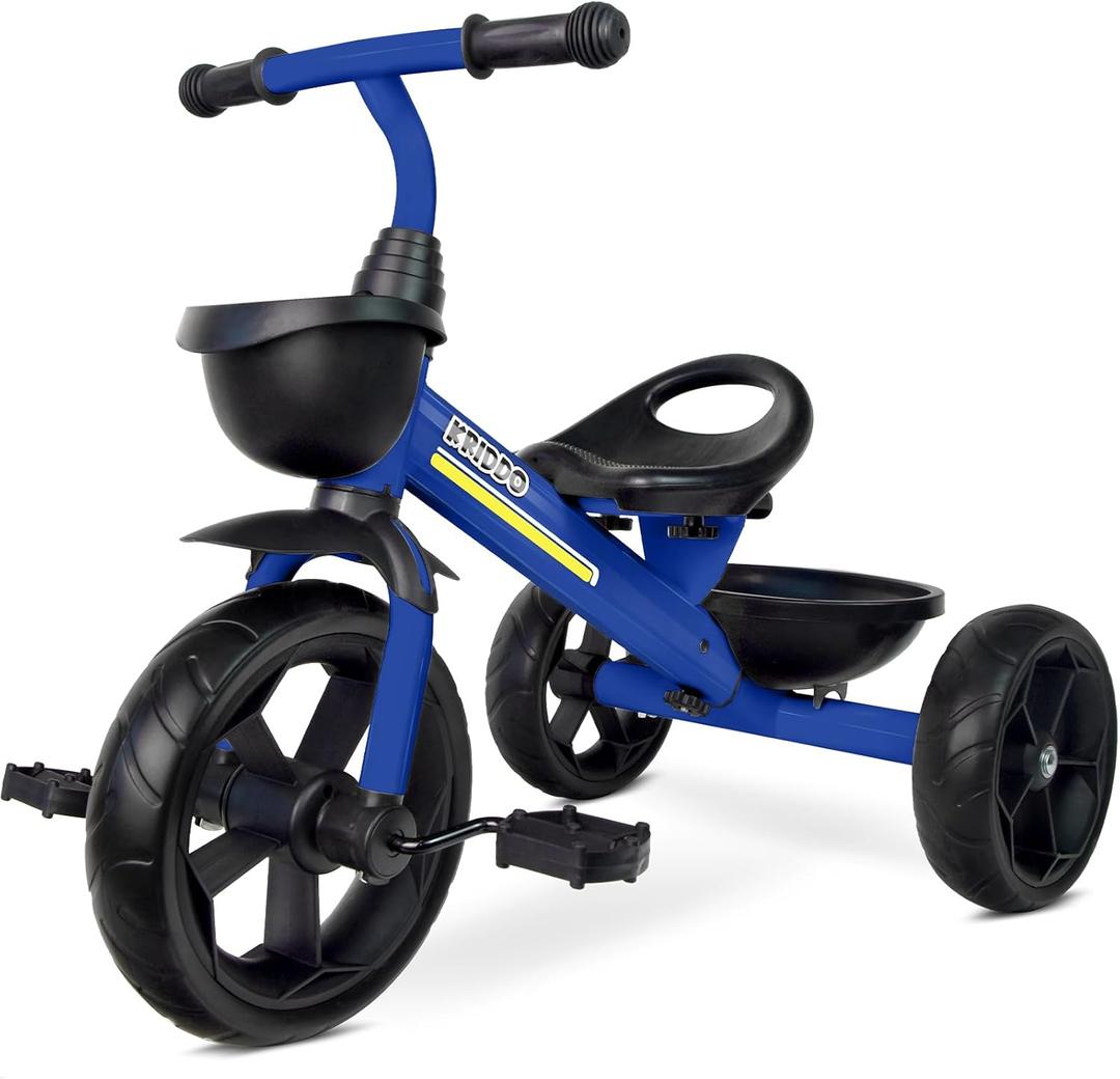 KRIDDO Kids Tricycles Age 24 Month to 4 Years, Toddler Kids Trike for 2.5 to 5 Year Old, Gift Toddler Tricycles for 2-4 Year Olds, Trikes for Toddlers, Sporty Styling, Blue KRIDDO Kids Tricycles Age 24 Month to 4 Years, Toddler Kids Trike for 2.5 to 5 Year Old, Gift Toddler Tricycles for 2-4 Year Olds, Trikes for Toddlers, Sporty Styling, Blue