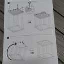 End Table with Storage with Solid Wood Frame, Gray