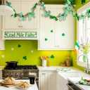 Kathfly 6ft St Patricks Day Garland Farmhouse St Patricks Day Decorations Burlap Shamrock Garland for Festival Party Mantle Bedroom Office Home Classroom Indoor Outdoor Holiday