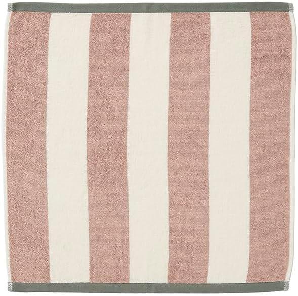 Coucke French Khaki and Pink Beach Cotton Terry Square, 20 x 20 Inches, 100% Cotton
